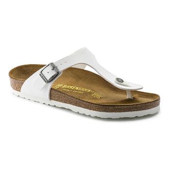 Dámské Gizeh Birkenstock Birko-flor Bílé | CZ 440GSO
